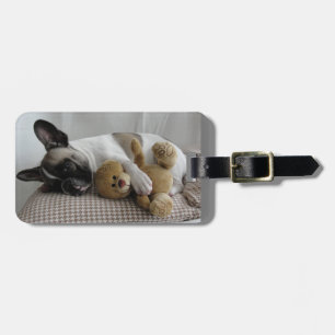 Étiquette À Bagage Chiots Bouledogues Français French Bulldog