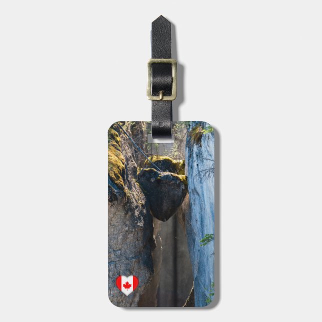 Étiquette À Bagage Chockstones en Maligne Canyon - Alberta, Canada (Devant Vertical)