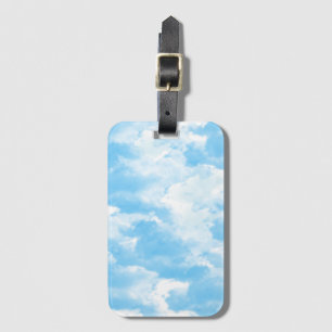 Étiquette À Bagage Cieux Bleus Nuages