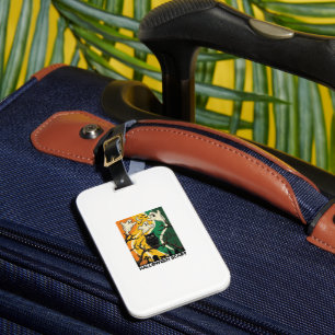 Étiquette À Bagage Cimetière de fantômes de hibou noir effrayant Hall