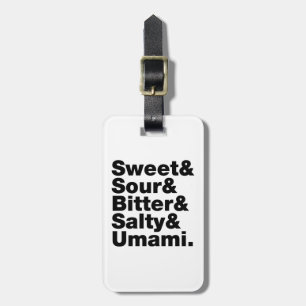 Étiquette À Bagage Cinq saveurs de base