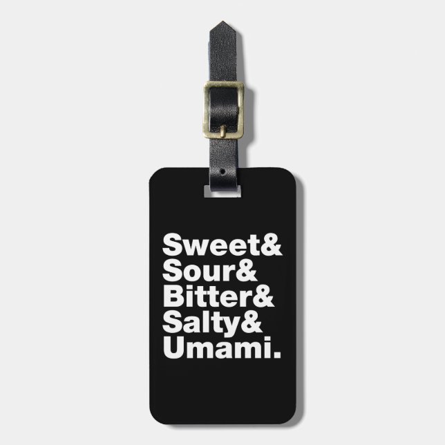 Étiquette À Bagage Cinq saveurs de base (Devant Vertical)