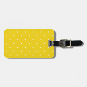 Étiquette À Bagage Cinquante Style citron jaune Polka point