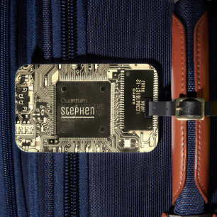Étiquette À Bagage circuit imprimé vintage Geek électronique PCB