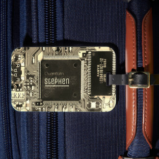 Étiquette À Bagage circuit imprimé vintage Geek électronique PCB