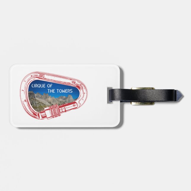Étiquette À Bagage Cirque Des Tours Escalade Carabiner (Dos horizontal)