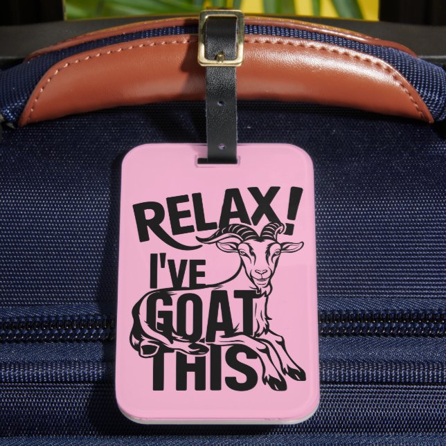 Étiquette À Bagage Citation de chèvre drôle Relax J'ai chèvre ça (Insitu Rectoal 2)