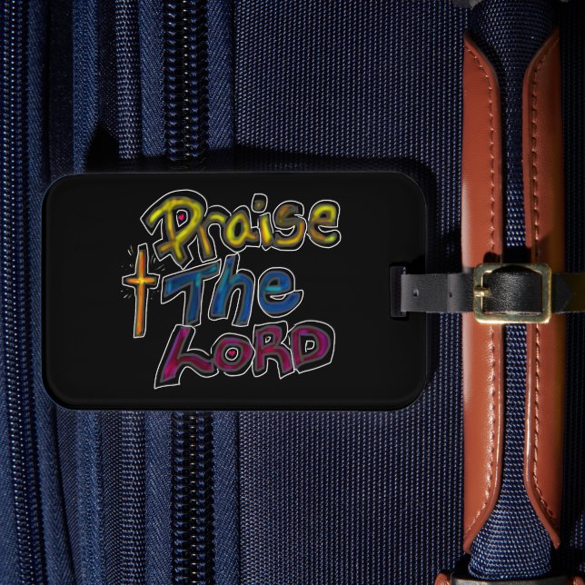 Étiquette À Bagage Citation de Christian "Louez le Seigneur" sur Blac (Insitu Rectoal 4)