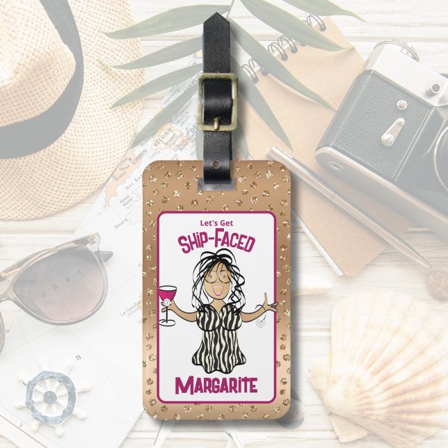 Étiquette À Bagage Citation drôle de dessin animé féminin Vacances à  (Créateur téléchargé)