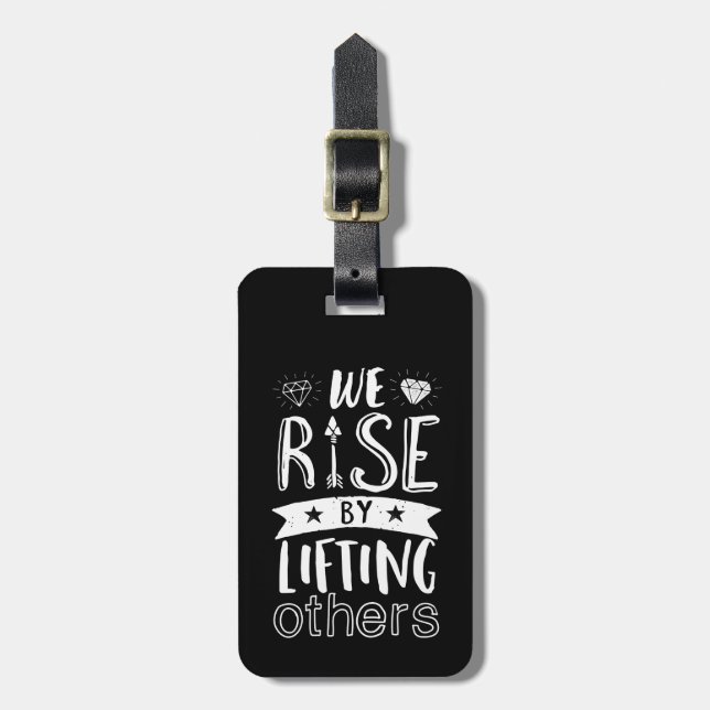 Étiquette À Bagage Citation Inspirationnelle Que Nous Augmentons En L (Devant Vertical)