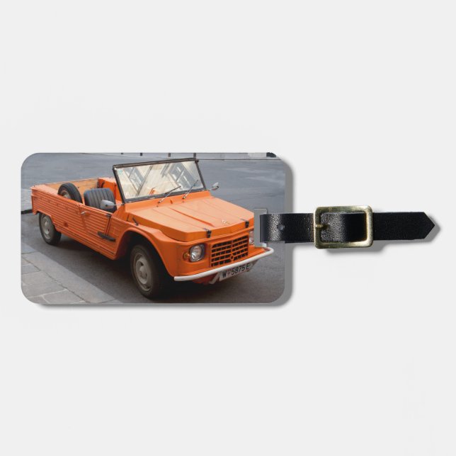 Étiquette À Bagage Citroen orange Mehari (Devant horizontal)