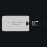 Étiquette À Bagage Clair Gris Unique Original Classique Professionnel<br><div class="desc">Design simple,  moderne,  minimaliste pour les entreprises. Ce modèle peut être customisé pour répondre à tous les métiers professionnels.</div>
