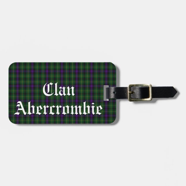 Étiquette À Bagage Clan Abercrombie Tartan personnalisable (Devant horizontal)