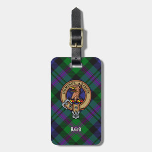 Étiquette À Bagage Clan Baird Crest sur Tartan