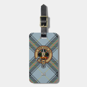 Étiquette À Bagage Clan Bell Crest sur Tartan