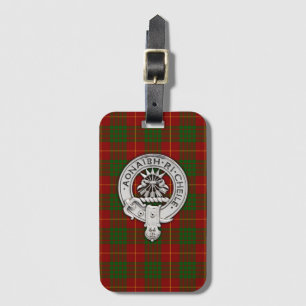 Étiquette À Bagage Clan Cameron Crest & Tartan