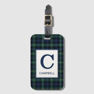 Étiquette À Bagage Clan Campbell d'Argyll Tartan Monogrammed