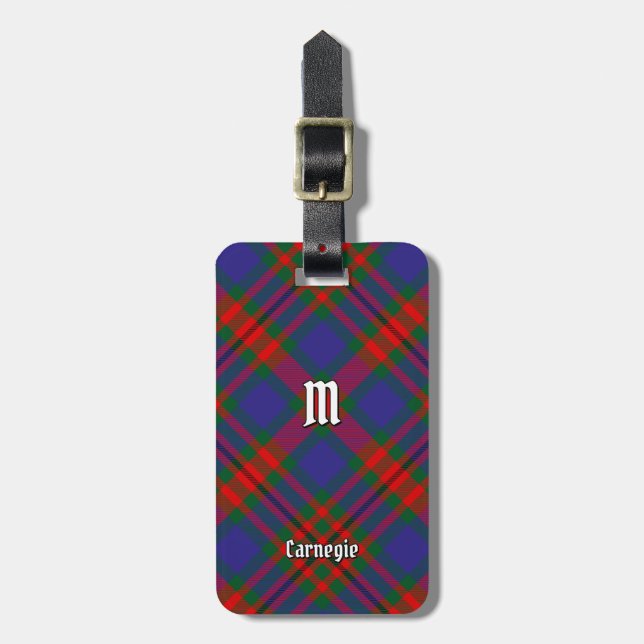 Étiquette À Bagage Clan Carnegie Tartan (Devant Vertical)