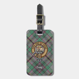 Étiquette À Bagage Clan Craig Crest sur Tartan