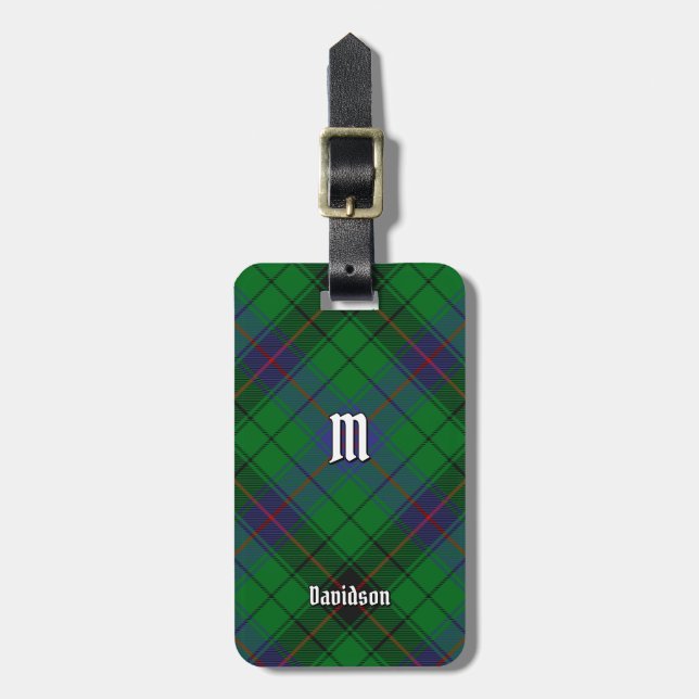 Étiquette À Bagage Clan Davidson Tartan (Devant Vertical)