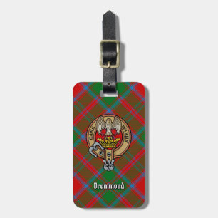 Étiquette À Bagage Clan Drummond Crest sur Tartan