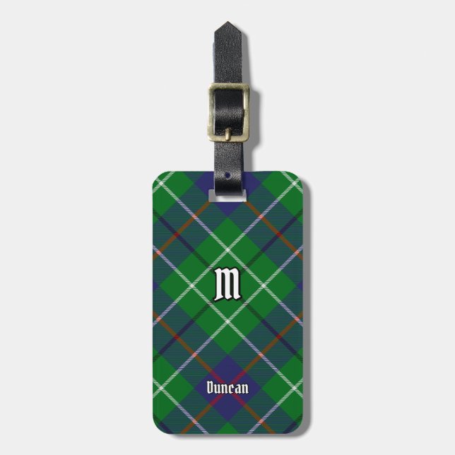 Étiquette À Bagage Clan Duncan Tartan (Devant Vertical)