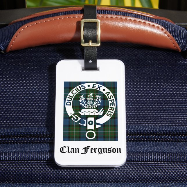 Étiquette À Bagage Clan Ferguson Crest Tartan (Insitu Rectoal 2)