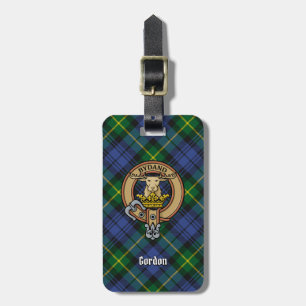 Étiquette À Bagage Clan Gordon Crest sur Tartan