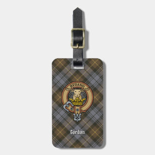 Étiquette À Bagage Clan Gordon Crest sur Tartan Patiné