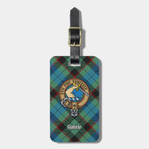 Étiquette À Bagage Clan Guthrie Crest sur Tartan