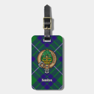 Étiquette À Bagage Clan Hamilton Crest sur la chasse Tartan