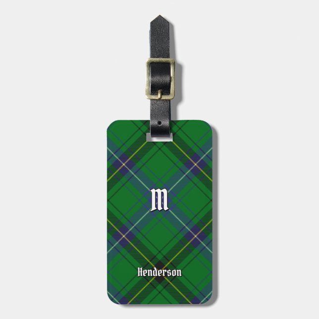 Étiquette À Bagage Clan Henderson Tartan (Devant Vertical)