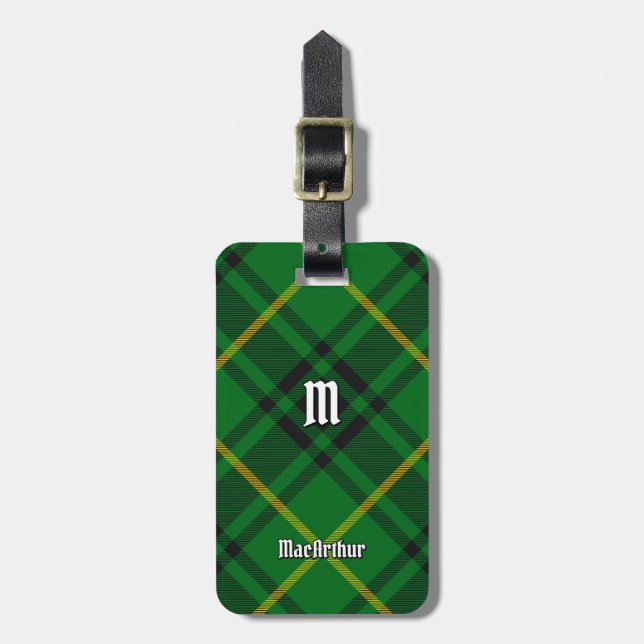 Étiquette À Bagage Clan MacArthur Tartan (Devant Vertical)