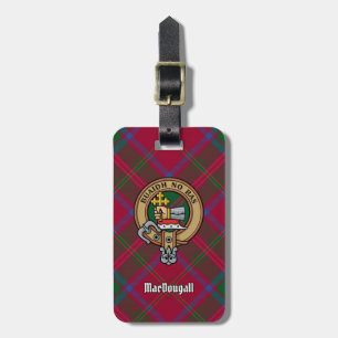 Étiquette À Bagage Clan MacDougall Crest sur Tartan