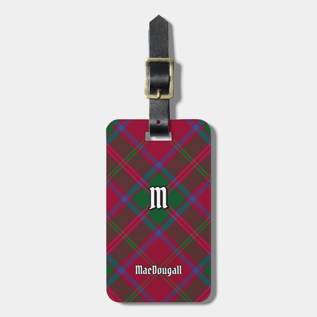 Étiquette À Bagage Clan MacDougall Tartan (Devant Vertical)