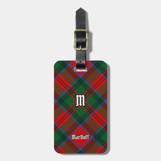 Étiquette À Bagage Clan MacDuff Tartan (Devant Vertical)