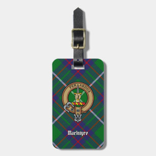 Étiquette À Bagage Clan MacIntyre Crest sur Tartan