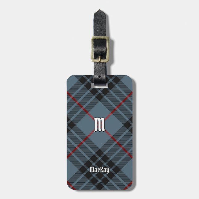 Étiquette À Bagage Clan MacKay Blue Tartan (Devant Vertical)