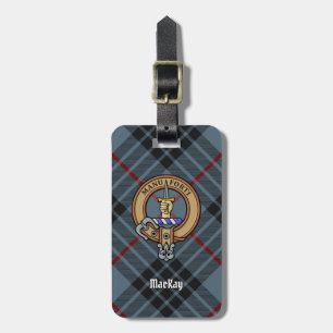 Étiquette À Bagage Clan MacKay Crest sur Blue Tartan