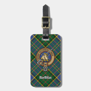 Étiquette À Bagage Clan MacMillan Crest sur la chasse Tartan