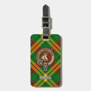 Étiquette À Bagage Clan MacMillan Crest sur Tartan