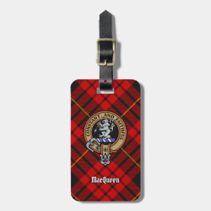 Étiquette À Bagage Clan MacQueen Crest sur Tartan