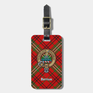Étiquette À Bagage Clan Morrison Crest sur Red Tartan