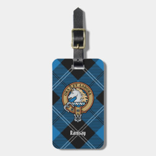 Étiquette À Bagage Clan Ramsay Crest sur Blue Hunter Tartan
