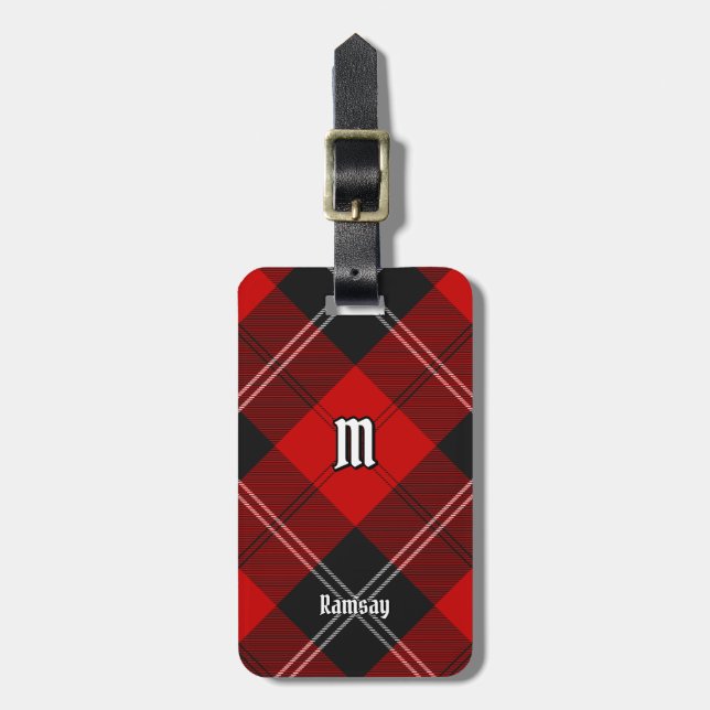 Étiquette À Bagage Clan Ramsay Red Tartan (Devant Vertical)
