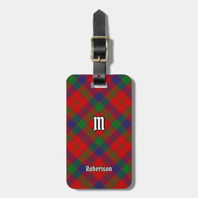 Étiquette À Bagage Clan Robertson Tartan (Devant Vertical)