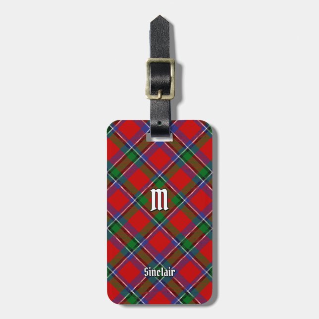 Étiquette À Bagage Clan Sinclair Tartan (Devant Vertical)