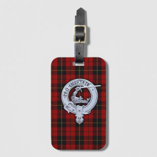 Étiquette À Bagage Clan Wallace Crest & Tartan
