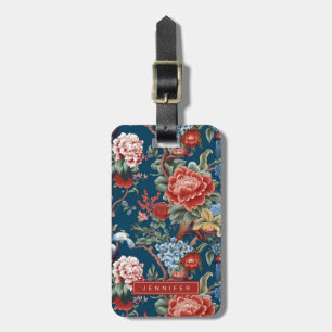 Étiquette À Bagage Classic Chinoiserie Fleurs Bagages Tags