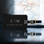 Étiquette À Bagage Classic Élégant Moderne Minimaliste Nom Monogramme<br><div class="desc">Améliorez votre expérience de voyage avec notre étiquette de bagages Monogramme minimaliste classique élégant et moderne. Cet accessoire méticuleusement conçu allie élégance intemporelle et minimalisme contemporain, assurant à vos bagages un caractère sophistiqué. Réalisée avec précision et attention au détail, cette étiquette à bagages est plus qu'un simple article pratique, c'est...</div>